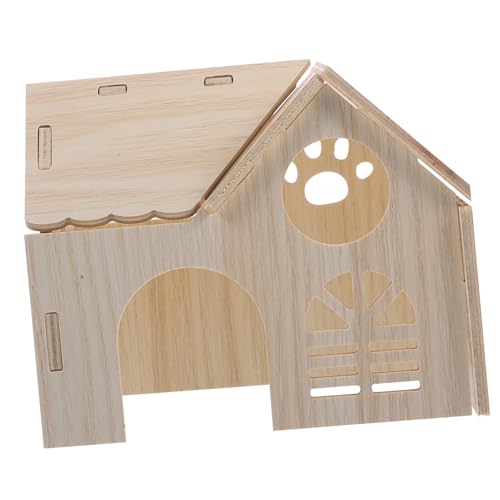 Supvox Hamsterhaus aus Holz Kleines Nagerversteck mit Sicherem Schlafplatz und Klettermöglichkeiten Robust und Langlebig für Hamster und Meerschweinchen als Rückzugsort und Spielhaus Supvox Hamsterhaus aus Holz Kleines Nagerversteck mit Sicherem Schlafplatz und Klettermöglichkeiten Robust und Langlebig für Hamster und Meerschweinchen als Rückzugsort und Spielhaus von Supvox