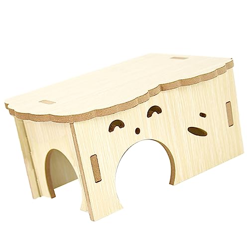 Supvox Luxus Hamster Hideout Dekorative Aufkleber Meerschweinchen Hideout Ratte Holz Kabine Sicher Haustier Spielzeug Spaß von Supvox