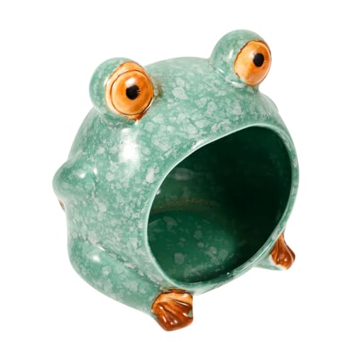 Supvox Stabile Keramik Hamster Frosch Form Dekorative Hideout Burg Für Haustier Supvox Stabile Keramik Hamster Frosch Form Dekorative Hideout Burg Für Haustier von Supvox