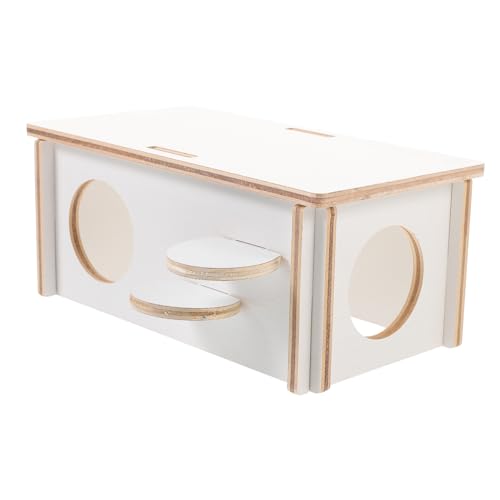 Supvox Holz Hamster Versteck Versteck Spielzeug Unterschlupf für Chinchilla Meerschweinchen Rennmaus Mäuse Haustier Zubehör Natürliche Dekorative von Supvox