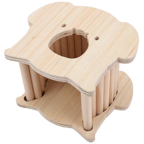 Supvox Hamster-schlafhaus-Spielzeug - Meerschweinchen-versteck Aus Holz Rattenzubehör Zartes Hamster-versteck von Supvox