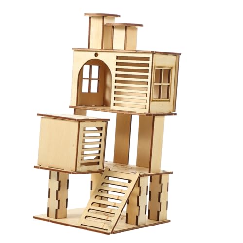 Supvox Hamster Spielplatz Aus Holz Mit Rutsche Und Leiter Kletterspielzeug Für Kleintiere Als Nest Und Versteck Für Hamster Zwerghamster Und Andere Kleine Haustiere Supvox Hamster Spielplatz Aus Holz Mit Rutsche Und Leiter Kletterspielzeug Für Kleintiere Als Nest Und Versteck Für Hamster Zwerghamster Und Andere Kleine Haustiere von Supvox