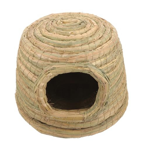 Supvox Handgewebtes Kaninchenhaus aus Natürlichem Gras Langlebiges Kleintierbett für Kaninchen Meerschweinchen Hamster und Igel Schützendes Nest für Gesunden Schlaf und Spielspaß Supvox Handgewebtes Kaninchenhaus aus Natürlichem Gras Langlebiges Kleintierbett für Kaninchen Meerschweinchen Hamster und Igel Schützendes Nest für Gesunden Schlaf und Spielspaß von Supvox