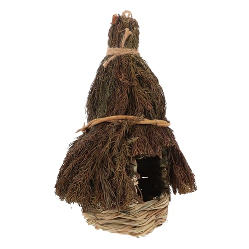 Supvox Handgewebtes Vogelnest Aus Gras Für Draußen Hängendes Nest Für Kleine Vögel Rustikale Gartendekoration Naturmaterial Für Gartenfenster Oder Balkon von Supvox