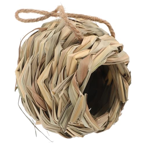 Supvox Handgewebtes Vogel und Hamster Nest aus Natürlichem Strohmaterial Atmungsaktives Komfortables Versteck für Kleine Tiere für Vögel Kaninchen und Haustiere von Supvox