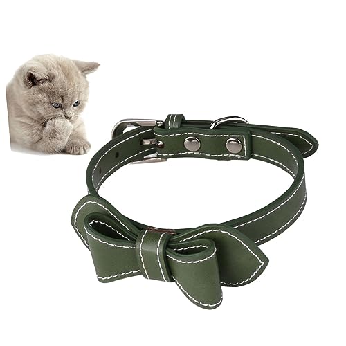 Supvox Schickes Haustierhalsband Mit Schleife Für Katzen Und Hunde Modisches Accessoire Robustes Pu-Material von Supvox
