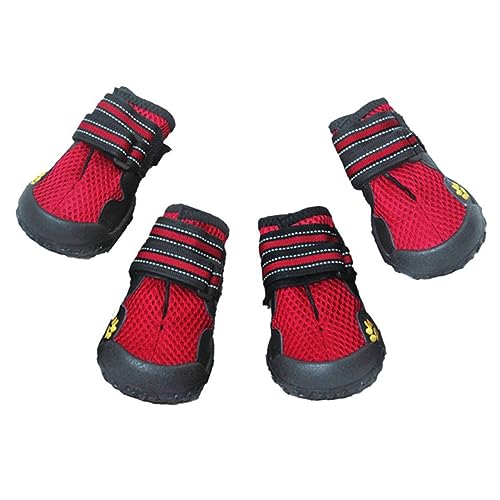 Supvox Hunde-Wanderschuhe für Große Hunde Rotes Mesh Größe 6 Haustierschuhe Supvox Hunde-Wanderschuhe für Große Hunde Rotes Mesh Größe 6 Haustierschuhe von Supvox