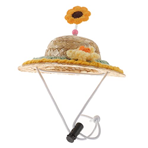 Supvox Welpenhut für Hunde Verstellbarer Haustierhut für Hunde Katzen und Haustiere Strohhut für Haustiere Dekorativer Haustier-Kopfschmuck Foto-Accessoire von Supvox