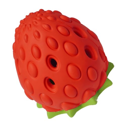 Supvox Strawberry Shape Interaktives Hundespielzeug Kauspielzeug Zahnpflege Langlebig Und Nachhaltig Für Hunde Alters Stressreduzierung Und Beschäftigung von Supvox