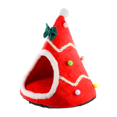 Supvox Haustier Weihnachtsnest Katzenhaus im Freien Dackel kleines hundebett Zwinger Katzenhaus Weihnachtsdekoration Haustierkissen Weihnachten Hundehütte Weihnachtskatzenbett Stoff rot Supvox Haustier Weihnachtsnest Katzenhaus im Freien Dackel kleines hundebett Zwinger Katzenhaus Weihnachtsdekoration Haustierkissen Weihnachten Hundehütte Weihnachtskatzenbett Stoff rot von Supvox