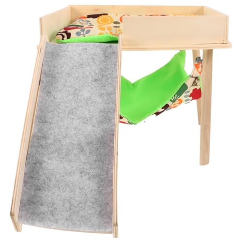 Supvox Hamster Hängematte Haustier-hängematten-Set Mini-haustierbett Haustier Warmes Nest Chinchilla-hängematte Zubehör Für Meerschweinchenkäfige Hamsterleiter Hölzern Kleines Haustier Der von Supvox