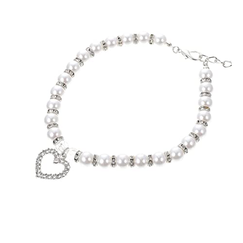 Supvox Luxuriöses Welpenhalsband Haustierhalsband Weißer Hals Stilvolles Hundezubehör Für Die Tierfotografie Leicht Und Tragbar von Supvox