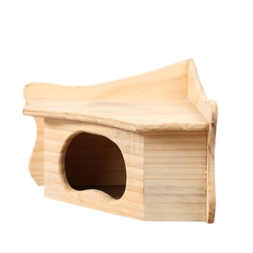 Supvox Haustierhaus Einstreu Für Hamster Hamsterhaus Hamsterversteck Hamsterkäfig Eichhörnchenhaus Heimtierbedarf Hamsterspielzeug Hasenhaus Hölzern Protokoll Eichhörnchen von Supvox