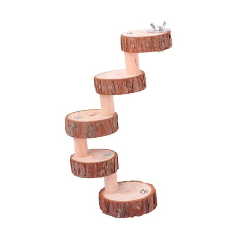 Supvox Papagei Holz Sprungbrett Klettern Leiter 5-Schritt Tier Spielen Stehen Für Haustier Käfig Decor von Supvox