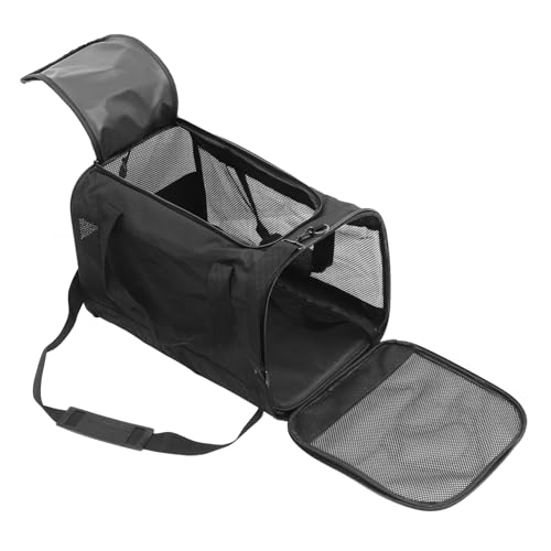 Supvox Pet Carrier Haustiertasche Tiertransporttasche Pet Supplies Haustiergeschenk Haustiertrage Tragbares Katzengehege Atmungsaktive Katzentrage Hundezubehör Kleiner Haustierträger Kation Black von Supvox