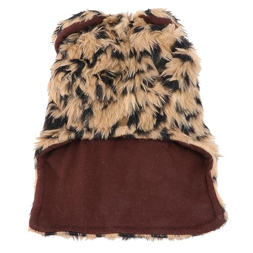 Supvox Hochwertiger Leopard Muster Hundemantel Kuscheliger Warmer Überwurf Für Kleine Hunde Größe XS Ideal Für Kaltes Wetter Und Stylische Auftritte von Supvox