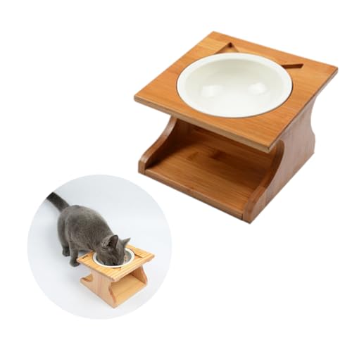 Supvox Hölzerne Hundenapf mit Rutschfester Bambusbasis Haustier Futterschale für Katzen für Wasser Nassfutter und Snacks Geruchloses Design Supvox Hölzerne Hundenapf mit Rutschfester Bambusbasis Haustier Futterschale für Katzen für Wasser Nassfutter und Snacks Geruchloses Design von Supvox