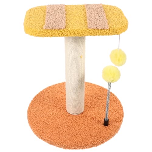 Supvox Cat Scratcher Post Für Katzen Süßer Bienen-Design Kratzbaum Mit Spielzeug Stabile Sisal-kratzsäule Für Innenräume Für Kleine Katzen Und Kätzchen von Supvox