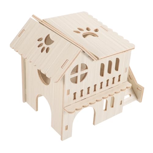 Supvox Holz Hamsterhaus Villa mit Kletterleiter Mehrkammeriges Versteckhaus für Hamster Dekoratives Labyrinth spielhaus für Kleine Nagetiere Langlebiges Holzspielzeug für Hamsterhaustier Supvox Holz Hamsterhaus Villa mit Kletterleiter Mehrkammeriges Versteckhaus für Hamster Dekoratives Labyrinth spielhaus für Kleine Nagetiere Langlebiges Holzspielzeug für Hamsterhaustier von Supvox