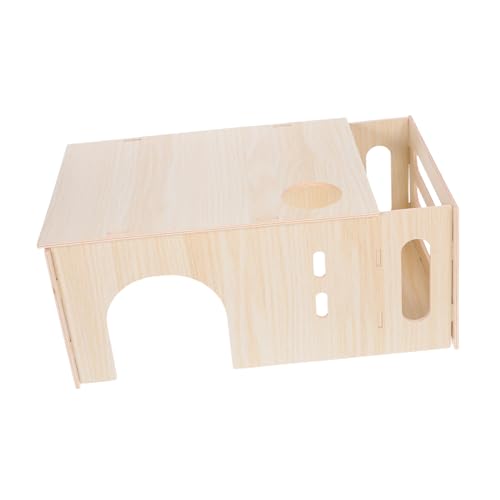 Supvox Holz Hideout für Kleintiere Unbehandeltes Hamsterhaus als Rückzugsort für Meerschweinchen und Chinchillas für Futterplatz Supvox Holz Hideout für Kleintiere Unbehandeltes Hamsterhaus als Rückzugsort für Meerschweinchen und Chinchillas für Futterplatz von Supvox
