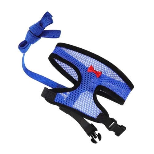 Supvox Hühnervest mit Leine Atmungsaktive Mesh Weste für Kleine Katzen Hühner und Verstellbar mit Modischem Schleifen Design von Supvox