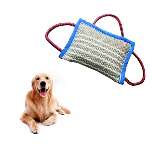 Supvox Kauspielzeug für Hunde Jute-hundebeißspielzeug 3 Stabile Griffe Haustier-kauspielzeug für Das Hundetraining und Spielen von Supvox