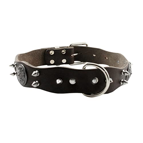 Supvox Entzückende Hundehalskette Aus Leder Haustierhalsband Für Mittelgroße Und Große Hunde Stilvolles Haustierzubehör Weiches Material von Supvox