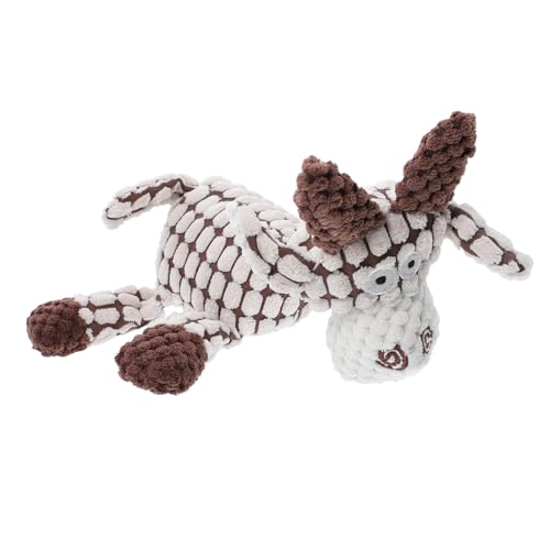 Supvox Hundespielzeug Quietschend mit Seil Langlebiges Kauspielzeug zur Zahnreinigung Interaktives Donkey Design für Kleine und Mittelgroße Hunde Fördert Beschäftigung und Schützt Möbel von Supvox