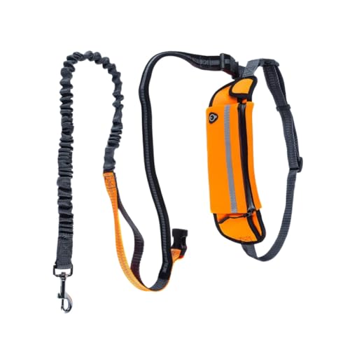 Supvox Handfreie Hundeleine Hundetraining Zugseilgurte Bungee-Hundeleine freihändige hundeleine Hands hundeleine Taillentasche Leine Trainingsleine für Hunde Sport Gürtel Bauchtasche von Supvox