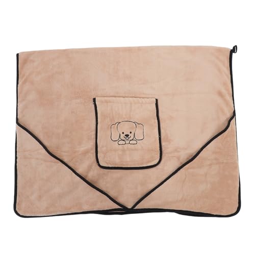 Supvox Hundetuch für Trocknen von Hunden Super Saugfähige Pet Decke mit Hand Taschen Schnelltrocknendes Pflegehandtuch für Große Mittlere und Kleine Hunde von Supvox