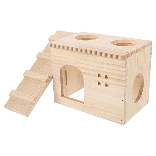 Supvox Dekoratives Haustier-holznest Großes Hamsterhaus Aus Holz Mit Leiter Für Hamsterunterschlupf von Supvox