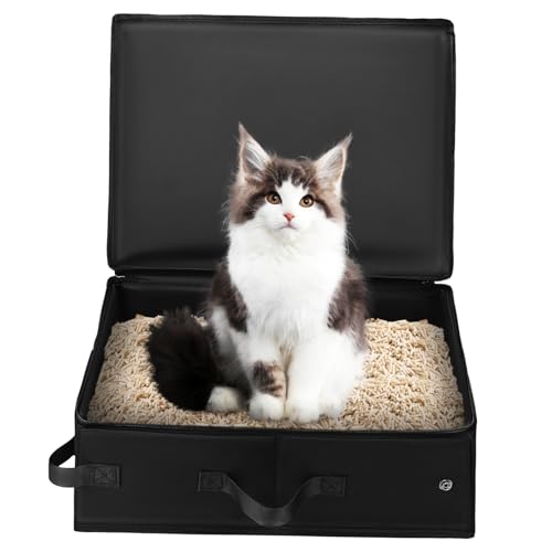 Supvox Kasten Heimtierbedarf Katzentoilette Reisezubehör Für Katzen Katzenklo Katzenhaus Black Eva von Supvox