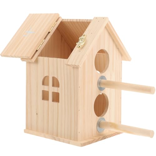 Supvox Vogelhaus Nistkasten Kleiner Papageien-brutkasten Für Finken Spatzen Wellensittiche Nymphensittiche Aus Massivholz Leicht Zu Reinigen von Supvox