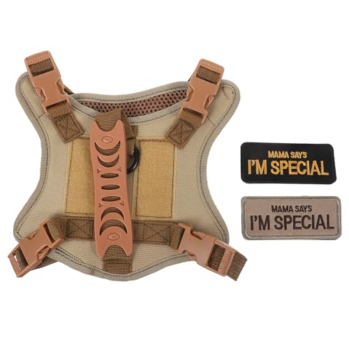 Supvox Katzengeschirr und Leine – ausbruchsichere, verstellbare Westengeschirre – gepolsterte Westenjacken für Katzen zum Spazierengehen und Reisen, Khaki von Supvox