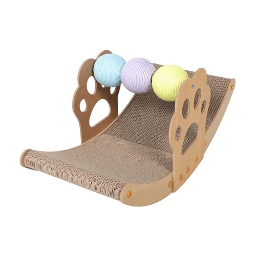 Supvox Katzenkratzbett mit Schaukel Design und Bunten Bällen Multifunktionale Kratzunterlage für Katzen Entspannen und Wetterfestes Katzenmöbel für Drinnen und Draußen Supvox Katzenkratzbett mit Schaukel Design und Bunten Bällen Multifunktionale Kratzunterlage für Katzen Entspannen und Wetterfestes Katzenmöbel für Drinnen und Draußen von Supvox