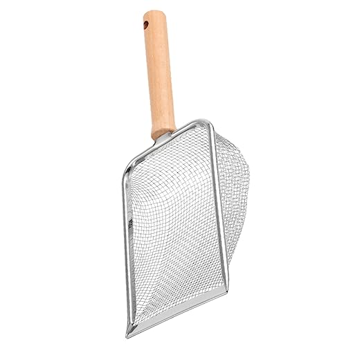Supvox Katzenschaufel Abs Katzentoiletteneinlagen Katzenfutterschaufel Mit Clip Liner Katzen-Puzzle-Feeder Poop Scooper Katzenstreu Streuschaufel Halter Katzensandsieber Hölzern von Supvox
