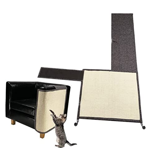 Supvox Katzenkratzmatte Kratzbaum Für Sofamöbel 140x60cm Sisalmaterial Dunkelgrau von Supvox