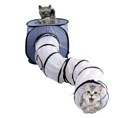 Supvox Katzenspielzeug Faltbarer Katzentunnel Grauer Katzentunnel Katze Spielt Tunnel Katze Übung Spielzeug Faltbares Spielzeug Tunnelspielzeug Für Katzen Graue Spielsachen Zelt Die Katze von Supvox