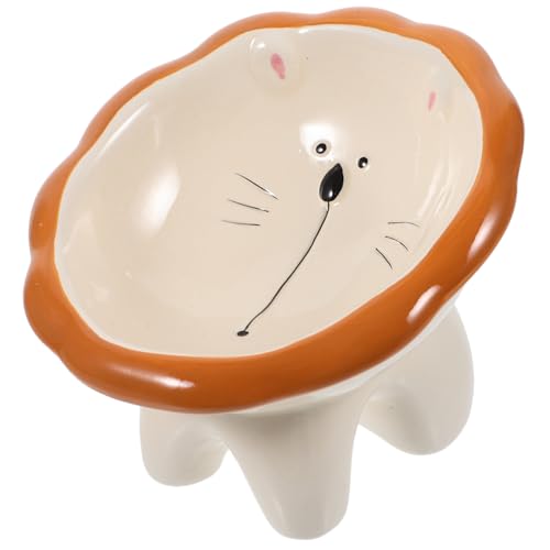 Supvox Keramiknapf für Haustiere gekippt tilt Erhöhter Katzennapf aus Keramik Wassernapf für Haustiere erhöhte Futternäpfe für Katzen Katzennapf angehoben menschlicher Körper Haustiernapf von Supvox