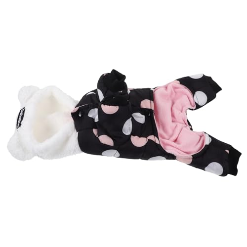 Supvox Warmer Haustiermantel Hundejacke für Hunde Warme Hundeweste Kaltes Wetter Haustierbekleidung Verdickte Hundekleidung Schwarz von Supvox