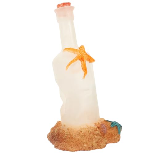 Supvox Kleine Aquarium Deko Flasche aus Resin Dekorative Fisch Tank Figurine Künstliches Korallenriff Ornament für Fischhöhlen Umweltfreundliche Aquarienlandschaft für Süß von Supvox