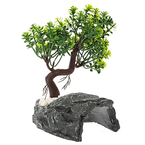 Supvox Kleine Reptilienhöhle Aus Versteck Für Schildkröten Terrarium Dekoration Unterschlupf Für Haustiere Künstlichem Und Weißen Für Kleine von Supvox