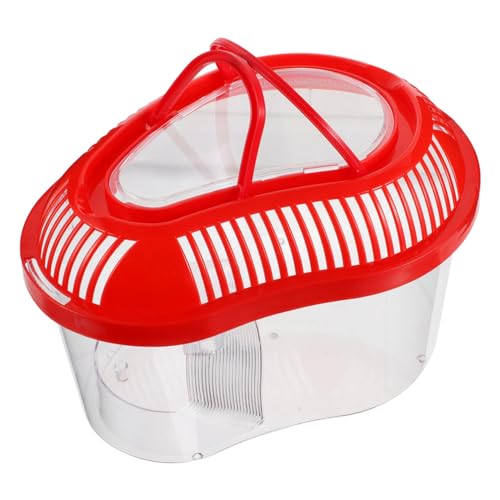 Supvox Kleines Plastik Reptilien Terrarium mit Deckel und Tragegriff Mittel Rot für Fische Schildkröten Hamster und Echsen Transportgehäuse mit und Supvox Kleines Plastik Reptilien Terrarium mit Deckel und Tragegriff Mittel Rot für Fische Schildkröten Hamster und Echsen Transportgehäuse mit und von Supvox