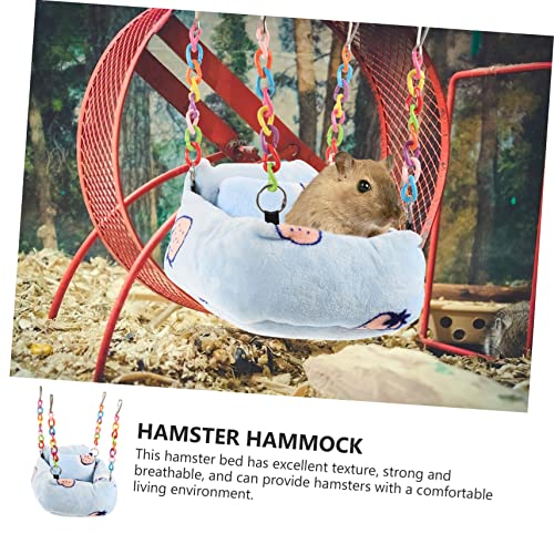 Supvox Kleintier Hängematte Kuschelbett Warmes Schlafnest für Hamster Zwerghamster Chinchilla mit Atmungsaktivem Design und Geräumiger Liegefläche Buntes Hängesofa für Kleine Haustiere von Supvox