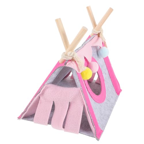 Supvox Kleintier Versteck Zelt Haustier Schlafhaus für Hamster Meerschweinchen Kaninchen Winter Warmes Nest Indoor Kuschelhöhle Rosa von Supvox