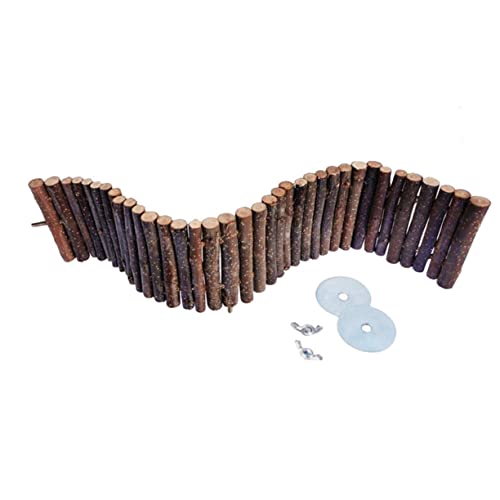 Supvox 50 X 8 cm Holzplankenweg Für Hamster Kletterleiter Für Haustiere Mit Hängebrücke Und Kauspielzeug Sicheres Und Lustiges Spielzeug Für Kleintiere von Supvox