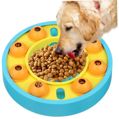 Supvox Lernspielzeug zum Auslaufen von Lebensmitteln Bausatz Hund Dog Intelligence Toy Automatic Dog Feeder spielzeuge Puzzlematte Tierfutterspender Leckerlispender für Welpen Plastik von Supvox