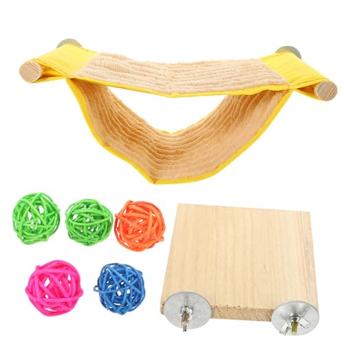 Supvox Meerschweinchen Hängematte Teilig Kuscheliges Wärmendes Kleintierbett mit Spielball und für Hamster Ratten und Chinchillas Winterbett Kleintierhängematte von Supvox