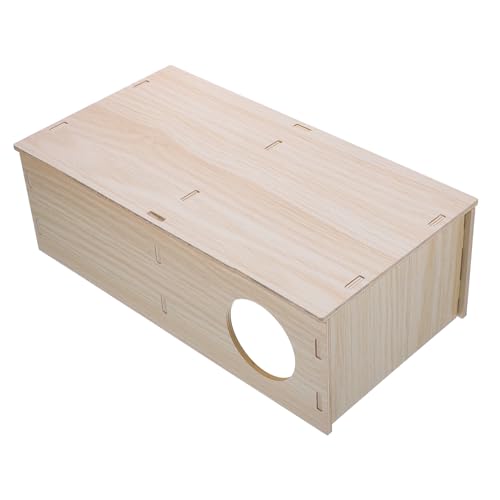 Supvox Holzhaus Für Meerschweinchen Mehrkammerhaus Holzversteck Käfighaus Hamsterhaus Rattenversteck Naturmaterial Spielplatz Ruhezimmer von Supvox