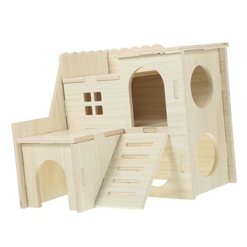 Supvox Sicheres Stabiles Hamsterhaus Aus Holz Versteck Für Meerschweinchen Auslauf- Und Spielbereich von Supvox